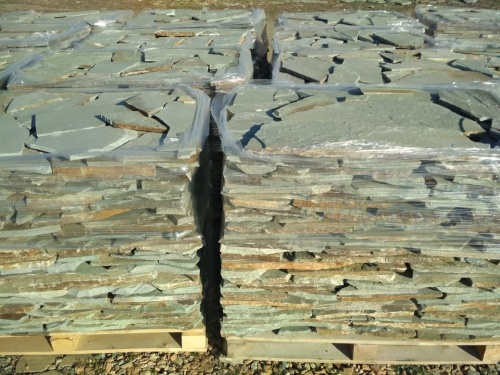 Плитняк златолит зелёный для цоколя, отмостки купить в Чебоксарах