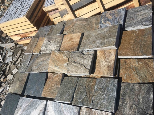 Плитка пилёная златолит Уральский для цоколя, отмостки купить в Чебоксарах