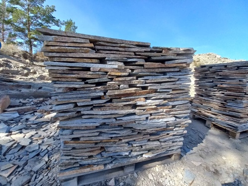 Плитняк златолит серебристый для фасада купить в Чебоксарах