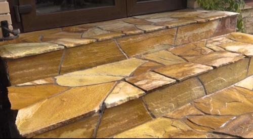 Плитняк златолит жёлтый золотистый для отмостки купить в Чебоксарах